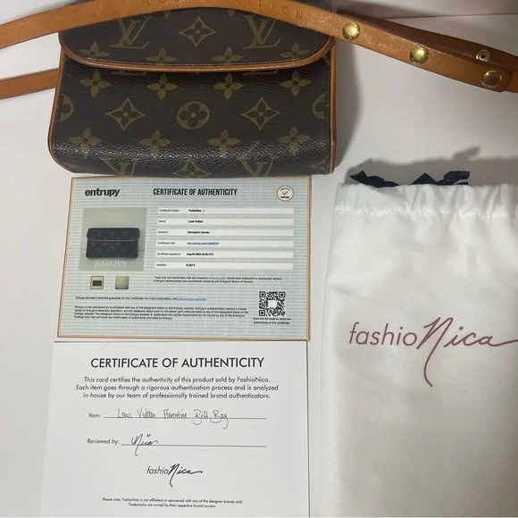 Louis Vuitton Monogramed Belt Bag 💎 AUTHENTICATED 💎 Belly Bag Serial FL0013 - Picture 15 of 17